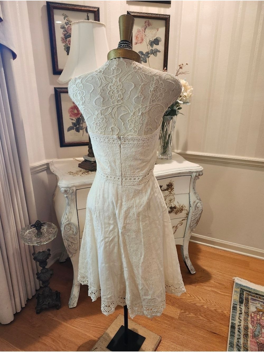 White House Black Market Summer Strapless Linen Palm Beach Chic Dress 6 - Picture 10 of 10